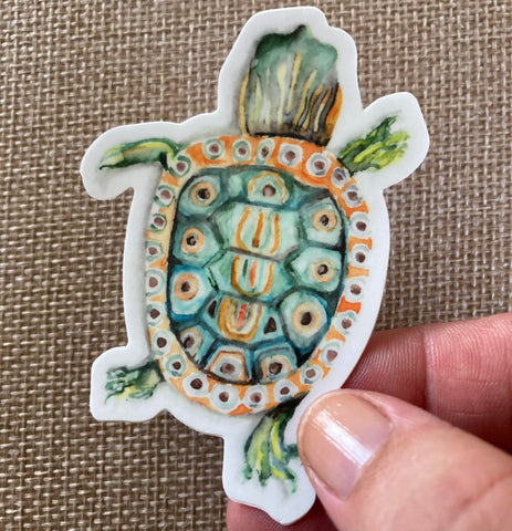 Turtle- die cut stickers