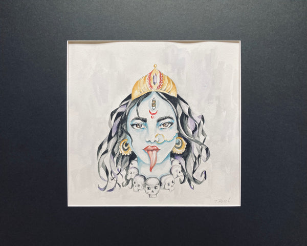 Kali - Divine Grace Oracle - 16"x20" Original Watercolor, Art by Theresa Hutch