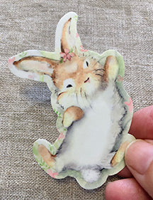 Flower Bunny - die cut stickers